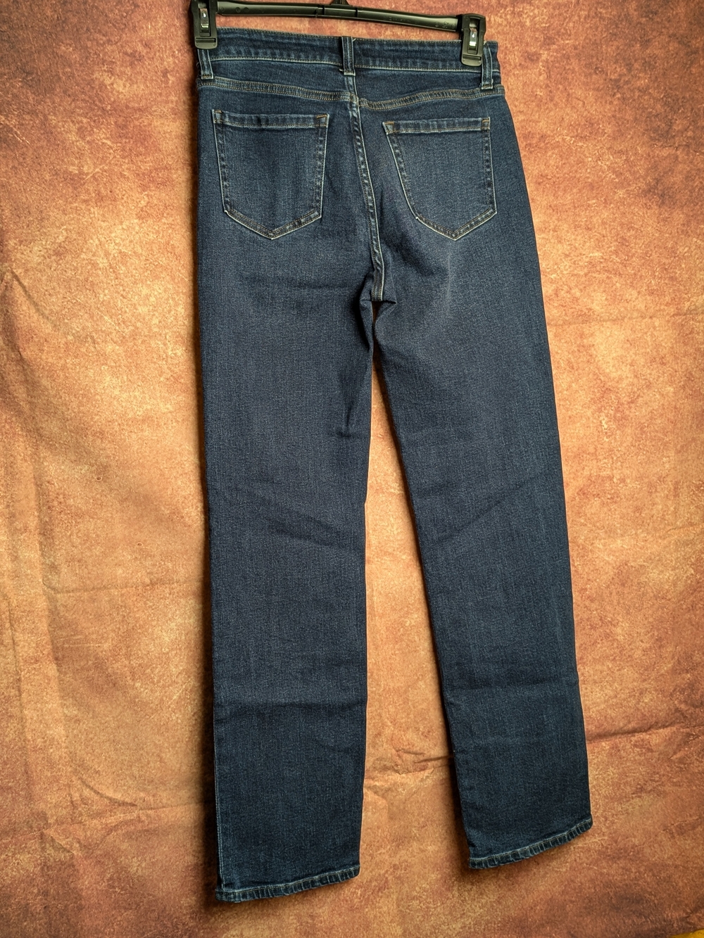 Quince Bella Stretch High Rise Straight Leg Jeans Dark Wash Size 27